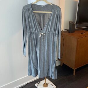 Gray James Perse drawstring dress. Soft and flattering. Size 3 (in their sizing)